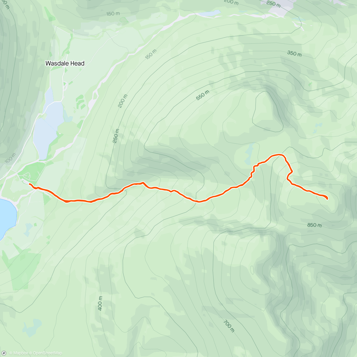 Map of the activity, Scafell Pike Lake District  ( Highest point in England )
