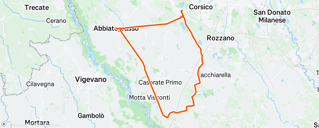 Map of the activity, Morning Ride