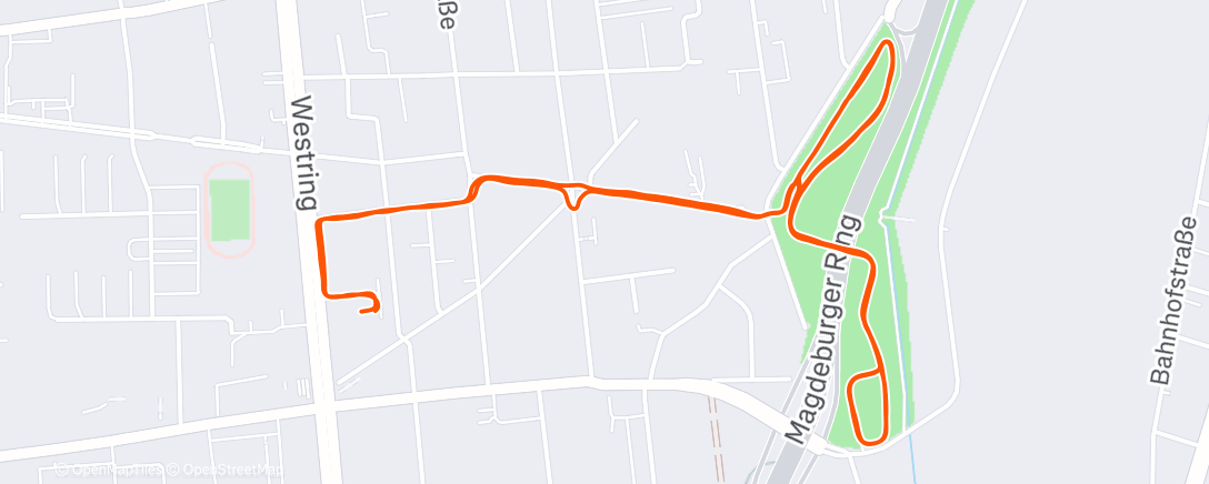 Map of the activity, Afternoon Run