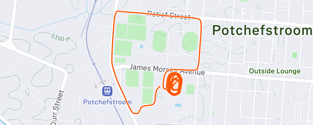 Map of the activity, Namiddagloop