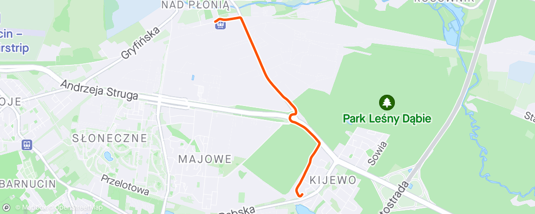 Map of the activity, PKP Ride