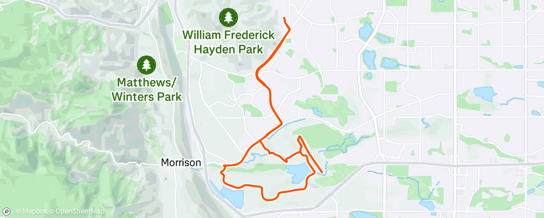 Map of the activity, Afternoon Ride