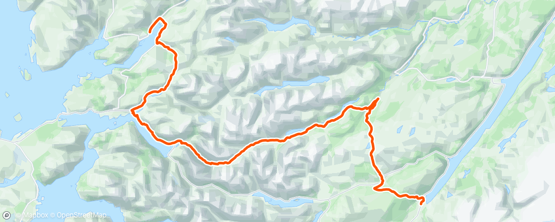 Map of the activity, Return of the long ones - Glen Affric from the Kintail end