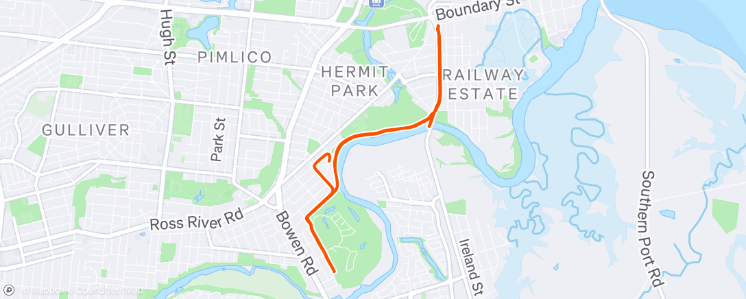 Map of the activity, Morning Run