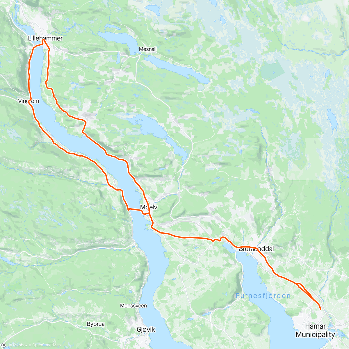 Mapa da atividade, Lillehammer