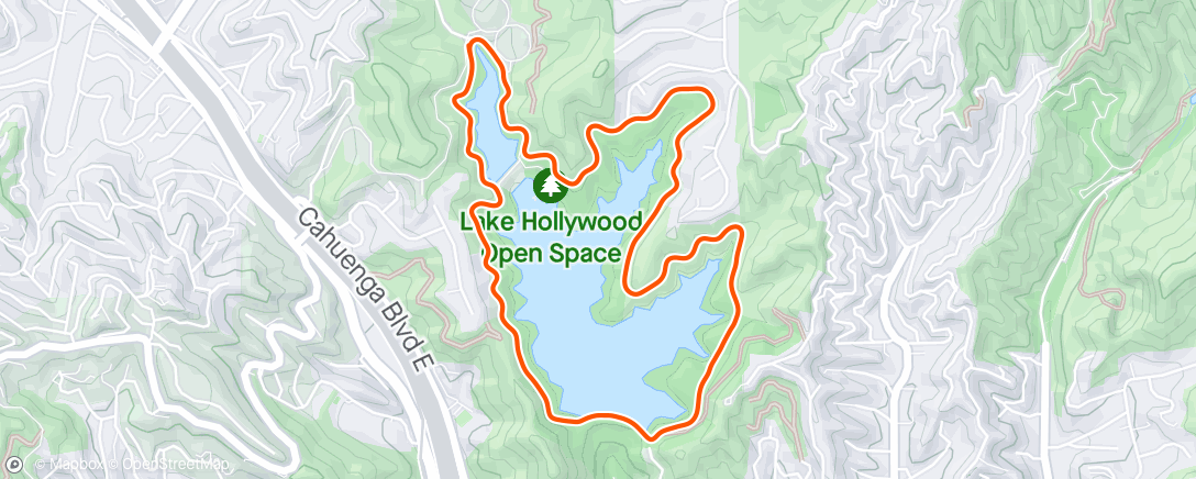 Map of the activity, Lake Hollywood Shake