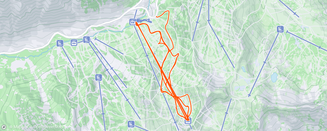 Map of the activity, Snowbird laps