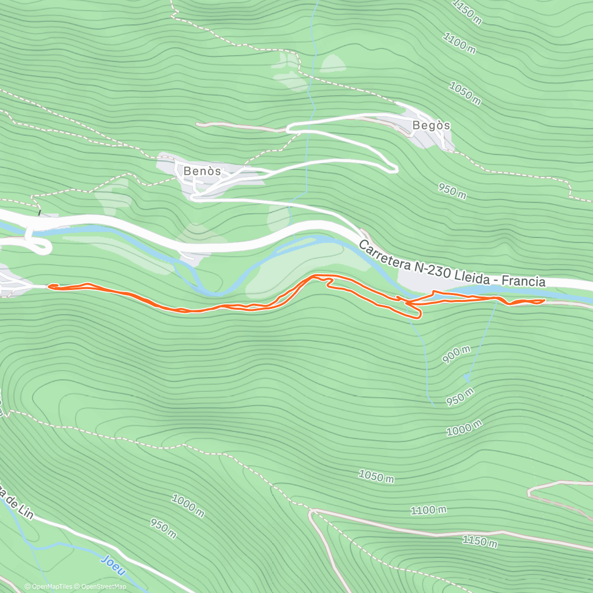 Map of the activity, Afternoon Backcountry Ski
