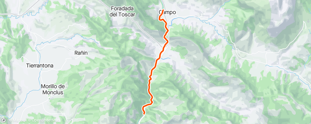 Map of the activity, Kayak a la hora del almuerzo