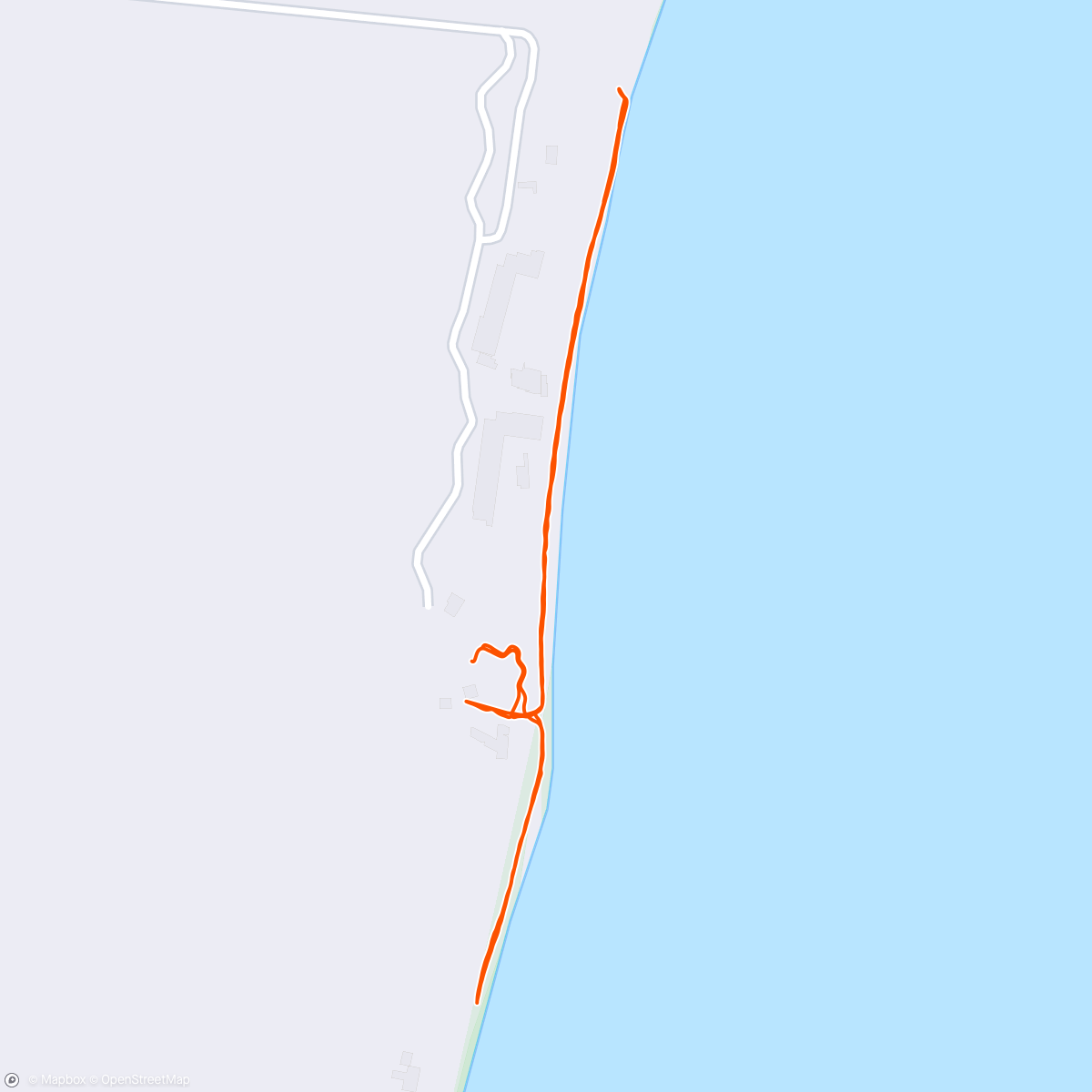 Map of the activity, Almost lost my foot in Jan due to a post op infection. Grateful for barefoot beach walks!