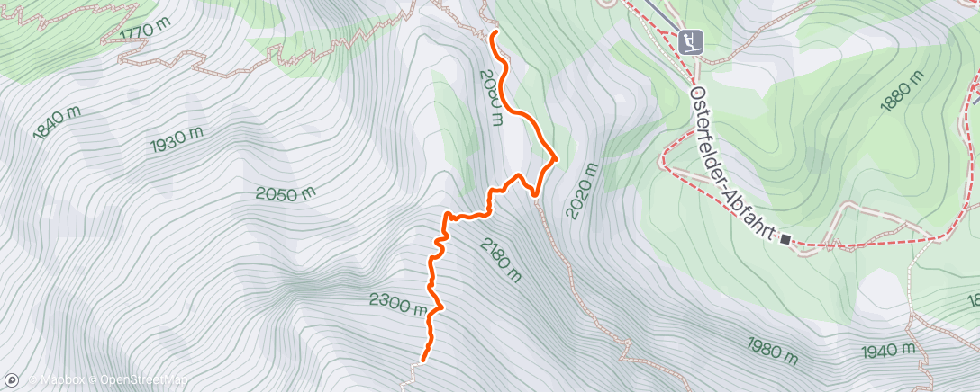 Carte de l'activité Abstieg von KG weg