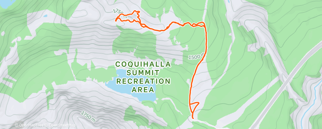Map of the activity, Morning Backcountry Ski