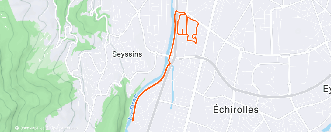 Map of the activity, Morning Run