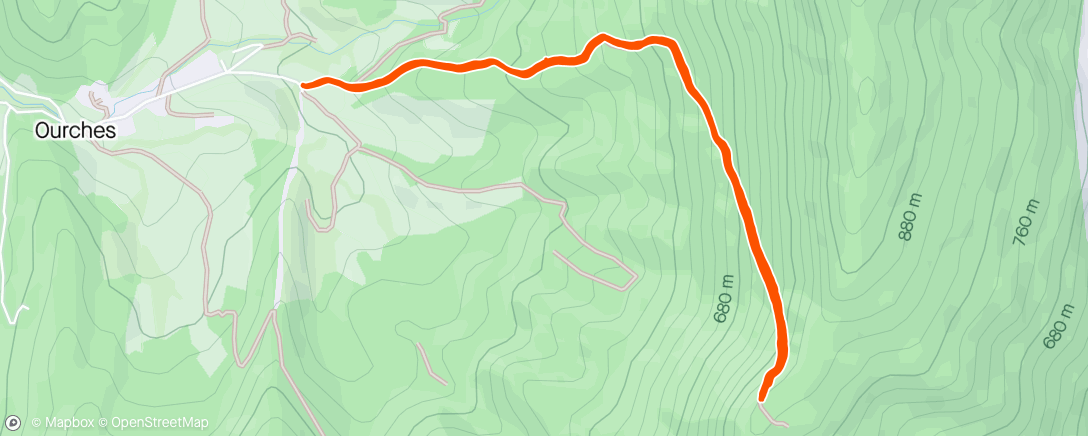 Map of the activity, Off des 6h du col d'ourches.8 montées 🥴