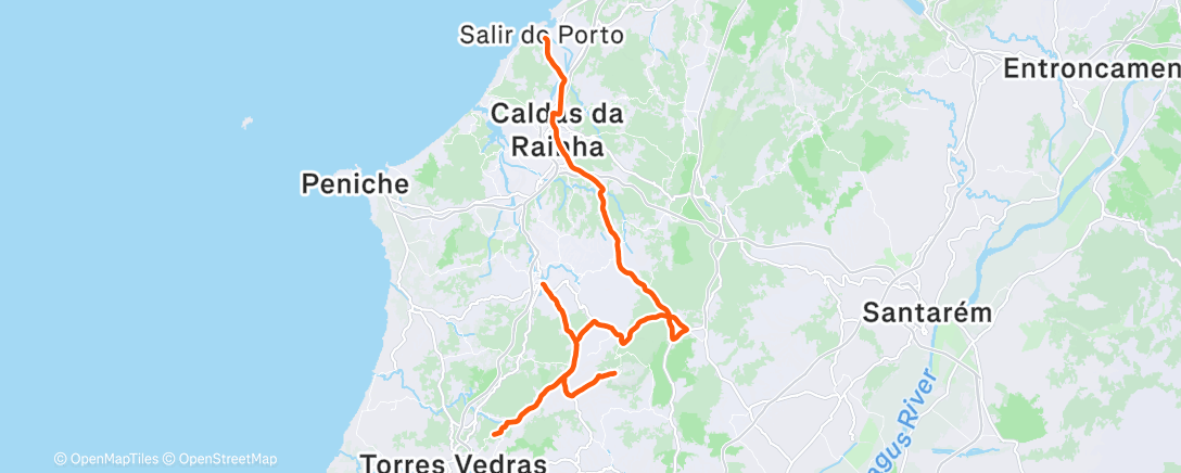 Map of the activity, Andar de bicicleta