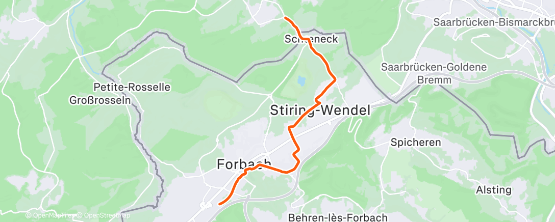 Map of the activity, Afternoon Ride