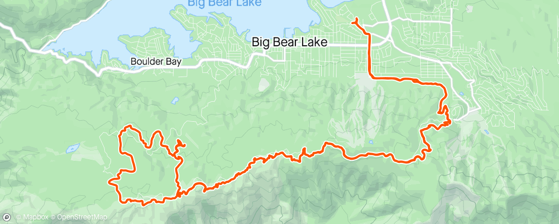 Map of the activity, Soaking up my last day in Big Bear