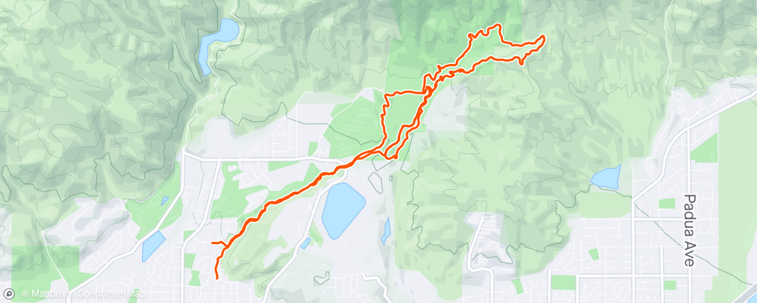 Map of the activity, Marshall Canyon