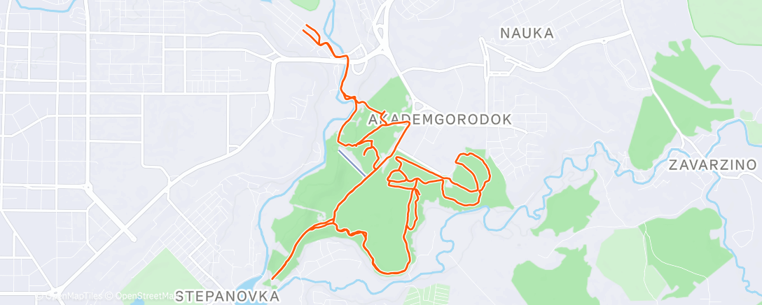 Map of the activity, Дневной велозаезд