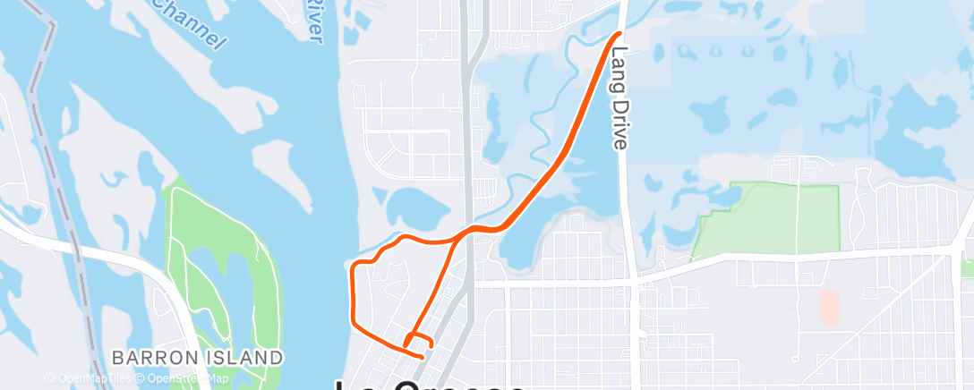 Map of the activity, Morning Run