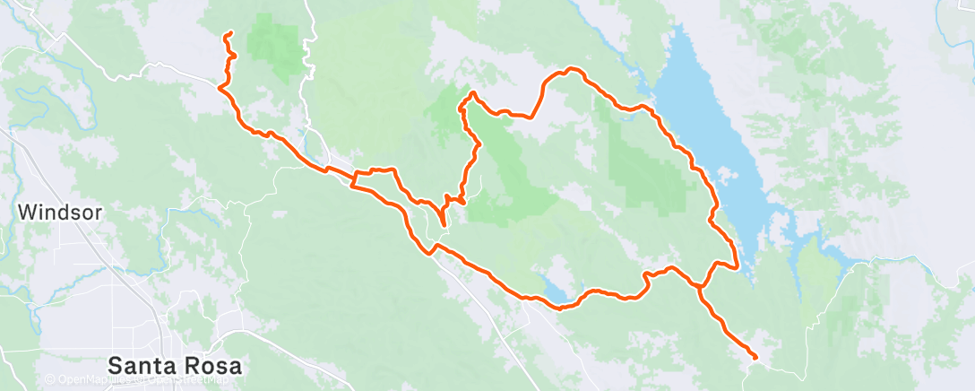 Map of the activity, Cycling