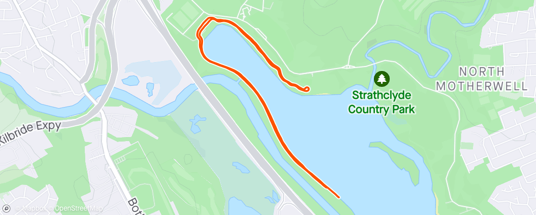 Map of the activity, Strathclyde Park parkrun