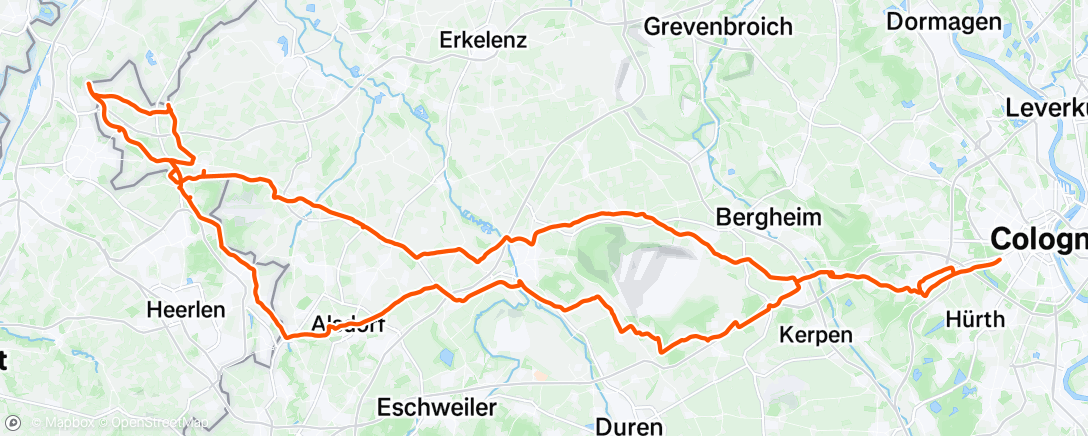 Mapa de la actividad, Fahrt am Morgen