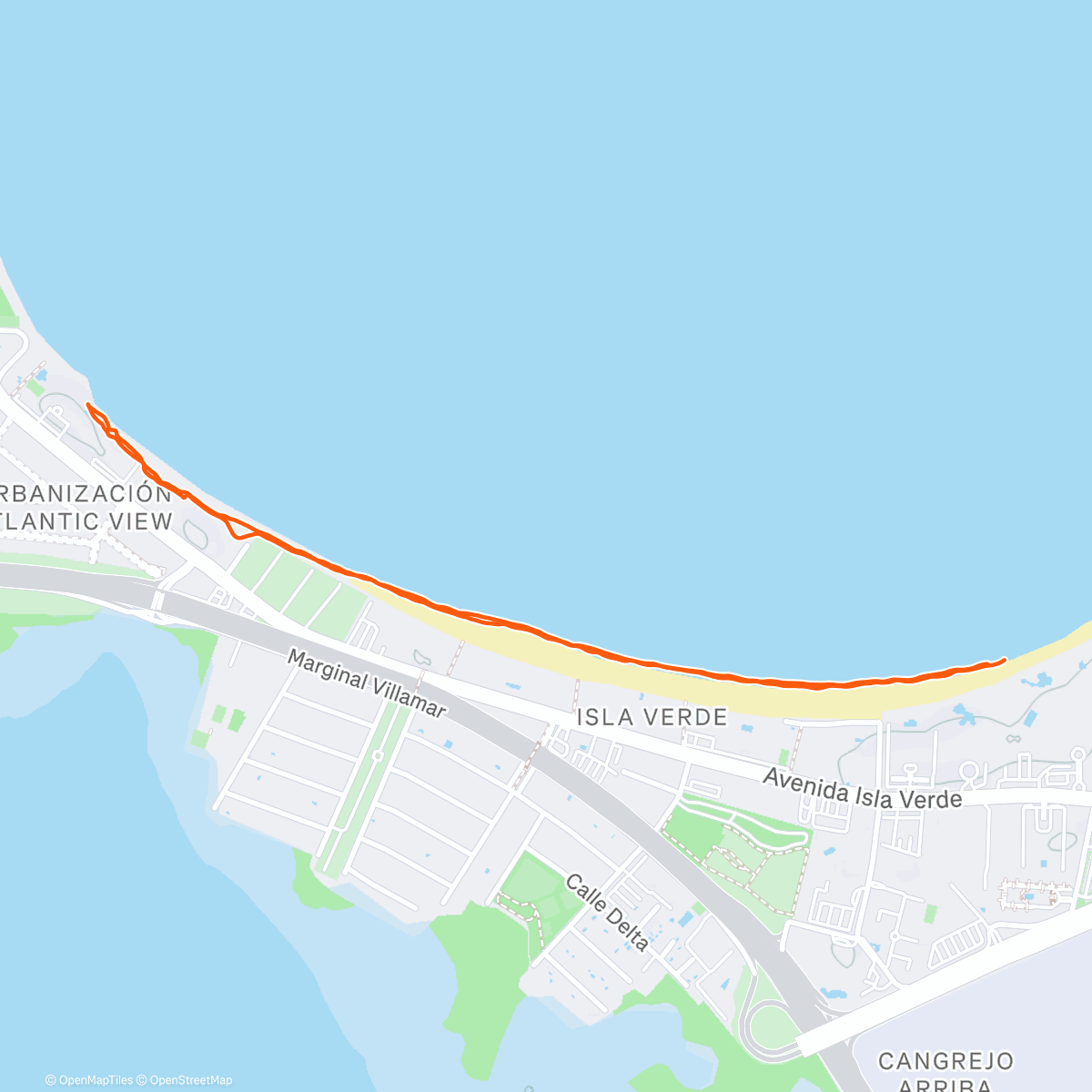 Map of the activity, Lunch Run