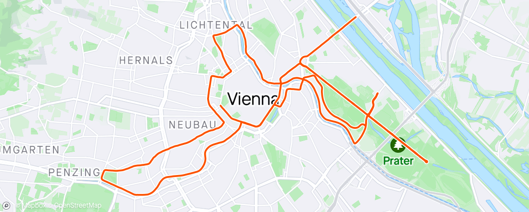 Map of the activity, Vienna City Marathon 3h05min45seg