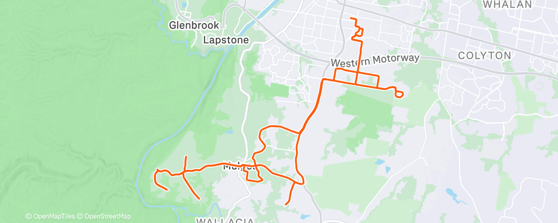 Map of the activity, Lunch Ride