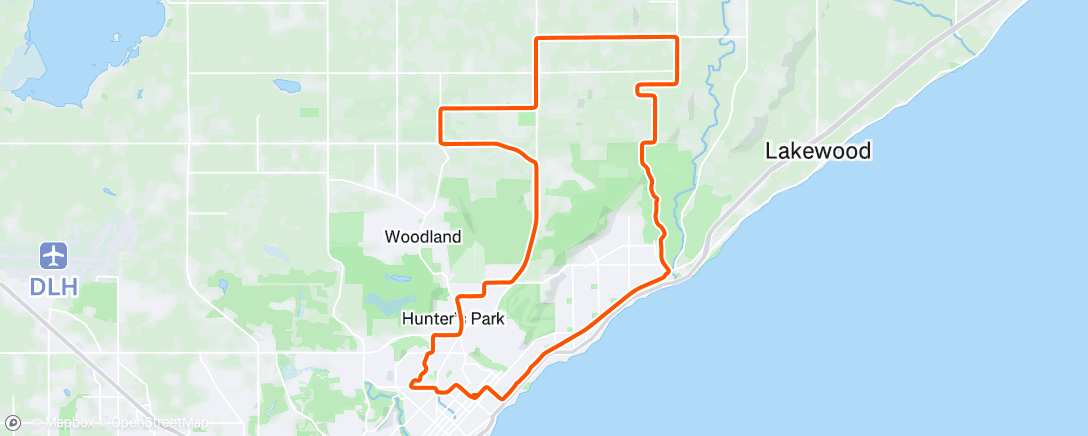 Map of the activity, Gravel bike ride