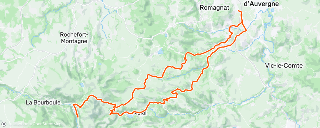 Map of the activity, Sortie vélo le matin