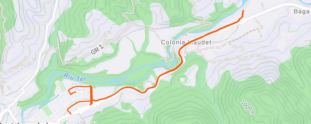 Map of the activity, Carrera a la hora del almuerzo