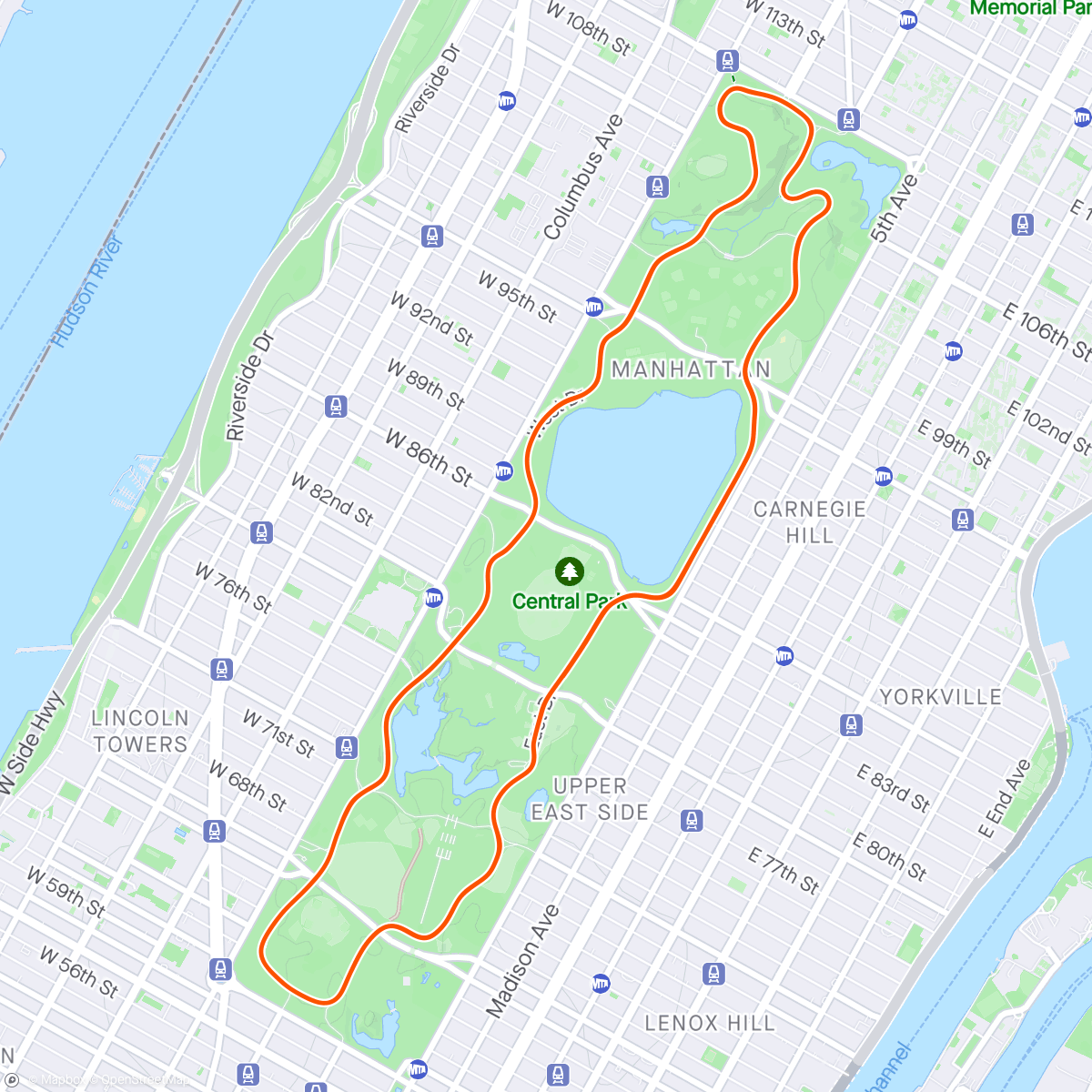 Map of the activity, 🟡 Zwift - Group Ride: GXY DRAFT MONKEY [2.3-2.7WKG] CAT C (C) on Park Perimeter Loop in New York
