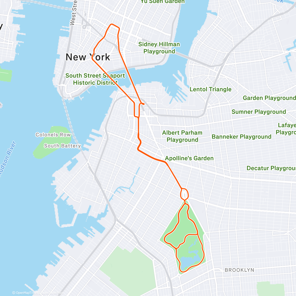 Map of the activity, Zwift - : Sweet Spot Progression on The Greenway in New York (IF 0.73 - 80 TSS)