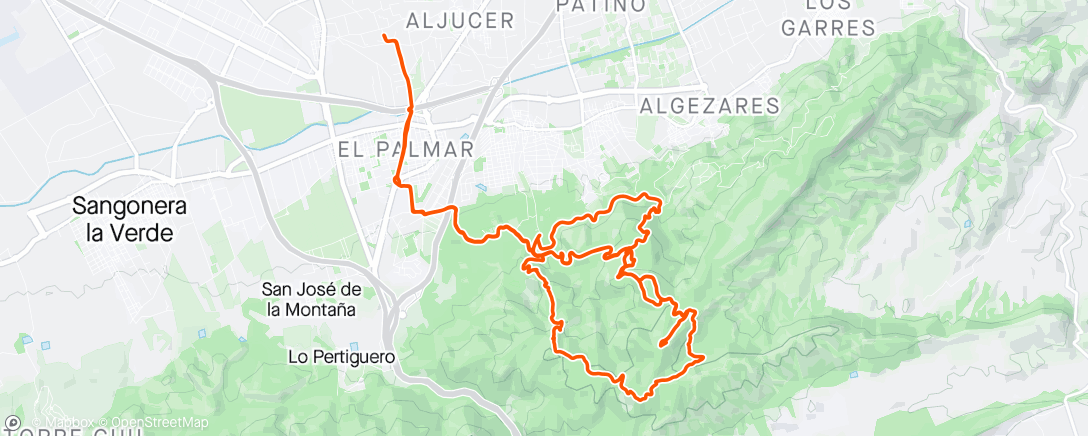 Mappa dell'attività Bicicleta de montaña vespertina