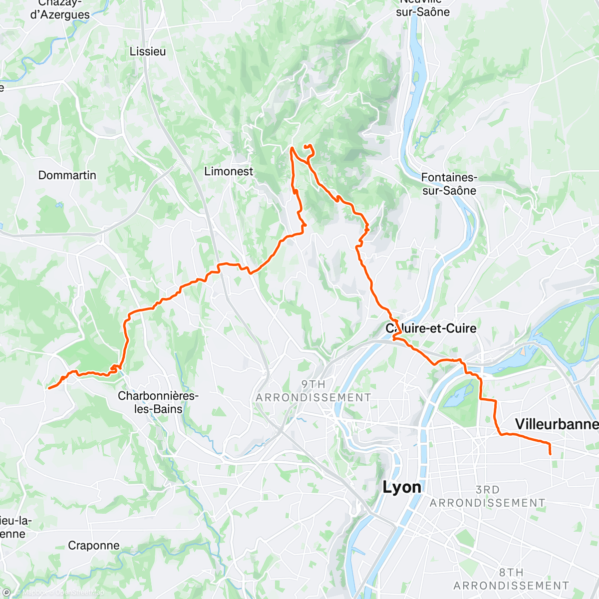 Map of the activity, La tête dans le brouillard ce matin.. 😴