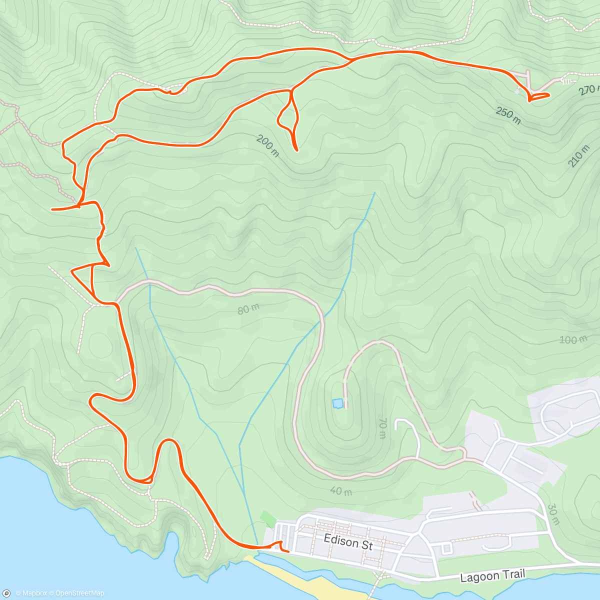 Map of the activity, A meander up Hill 88