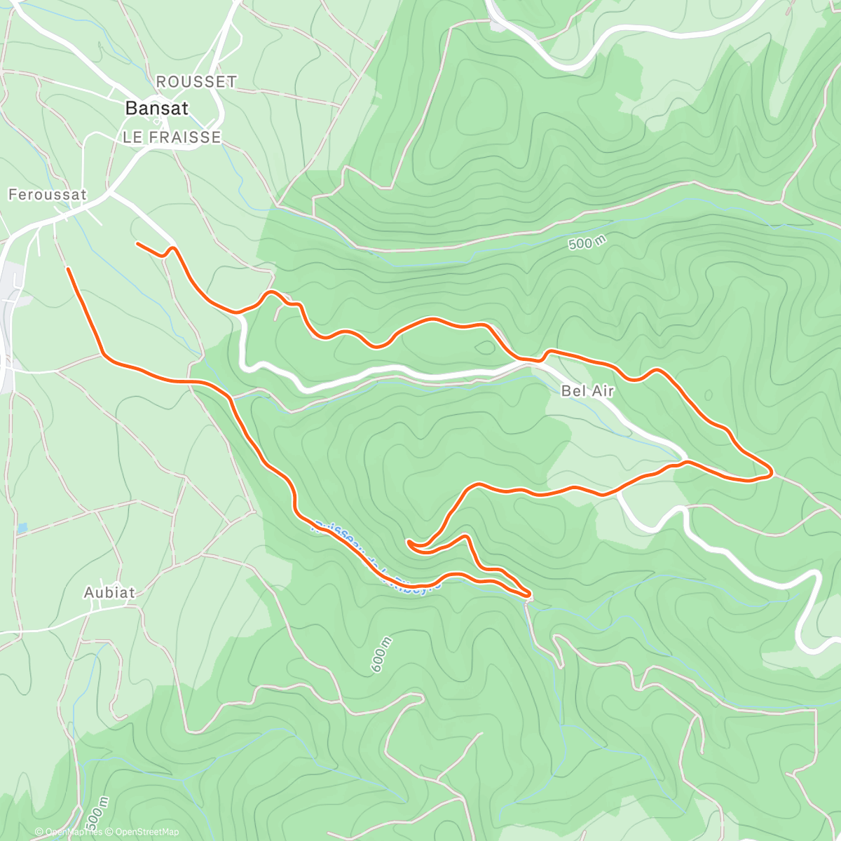 Map of the activity, Randonnée dans l'après-midi