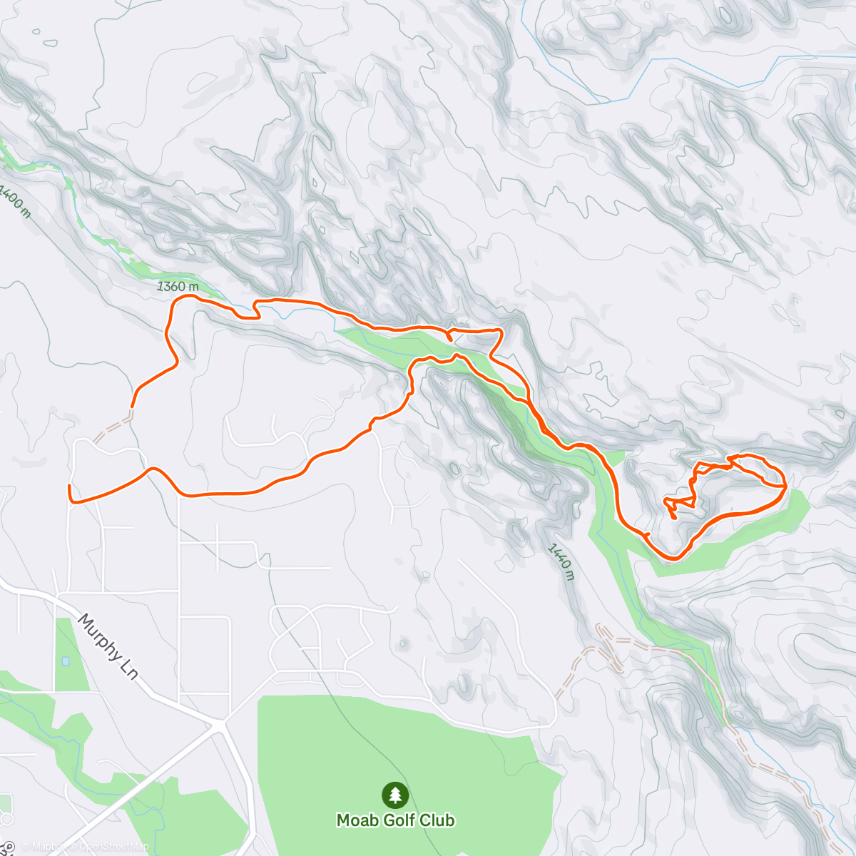 Map of the activity, Spring Canyon w Nini & Alan