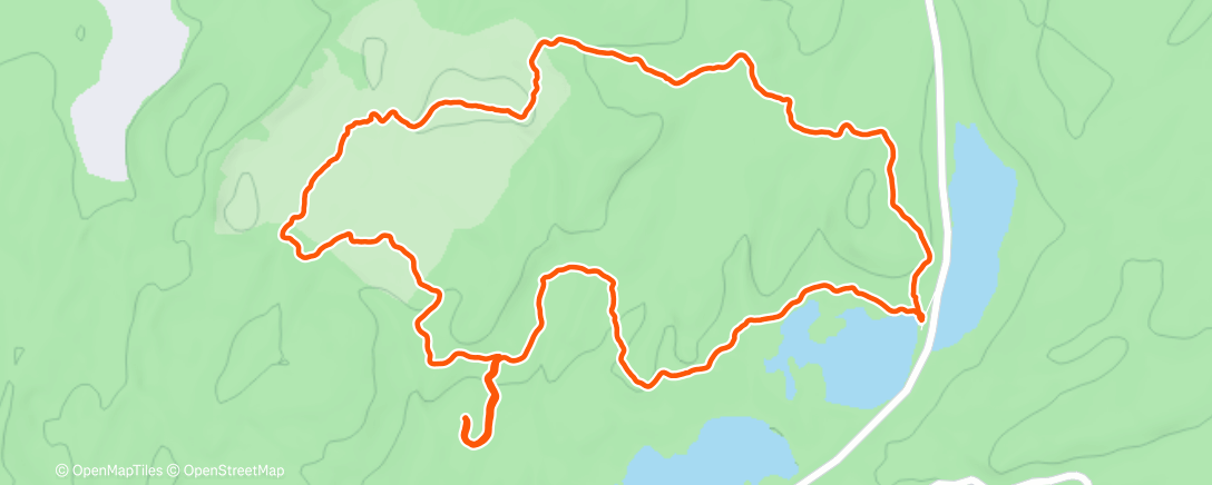 Map of the activity, Lunch Snowshoe