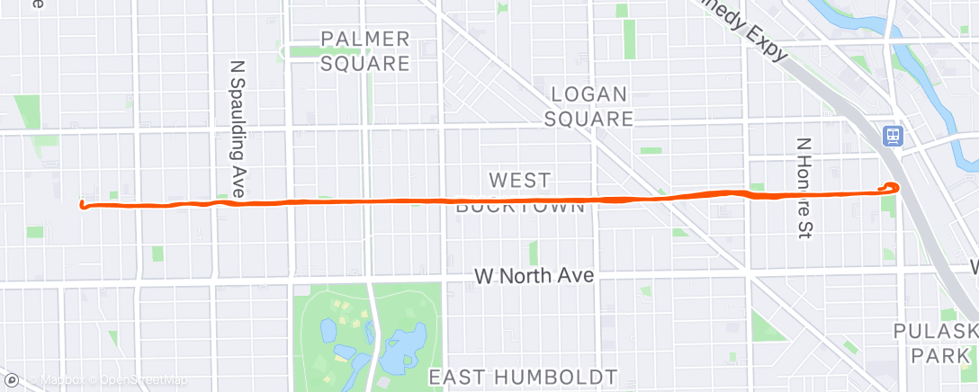Map of the activity, Afternoon Run