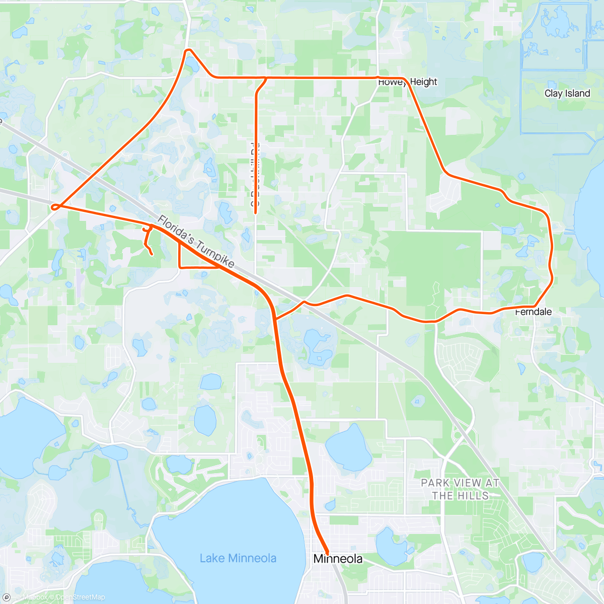 Map of the activity, Clermont Ride