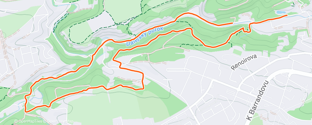 Map of the activity, Lunch Trail Run