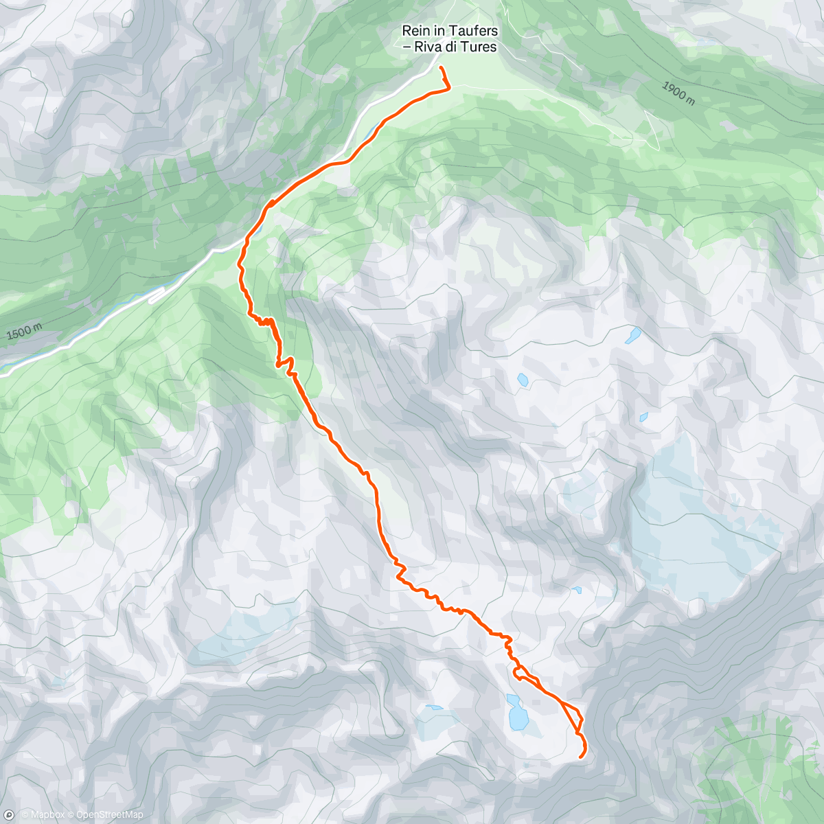 Map of the activity, Rieserferner Hütte