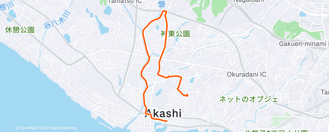 Map of the activity, Afternoon Run (z3)