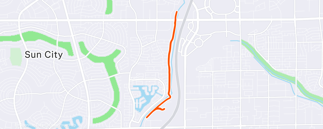 Map of the activity, Morning Run