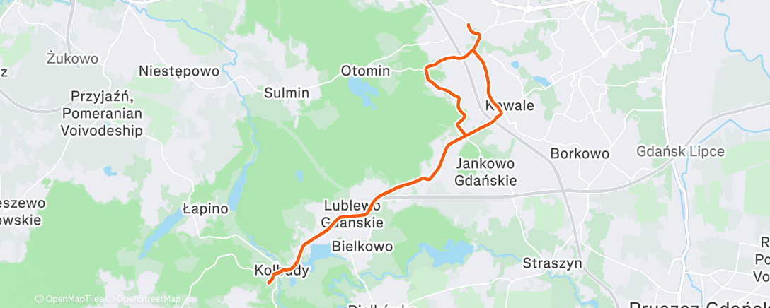 Map of the activity, Lunch Ride