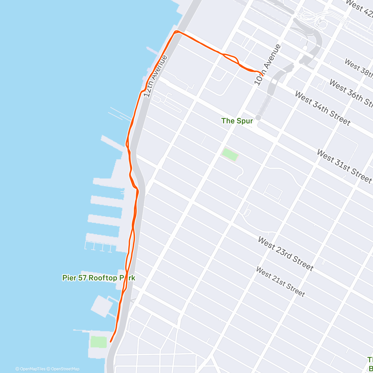 Map of the activity, It started to snow