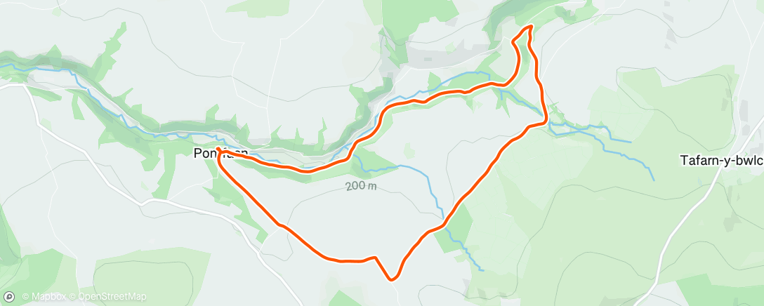 Map of the activity, Evening Run